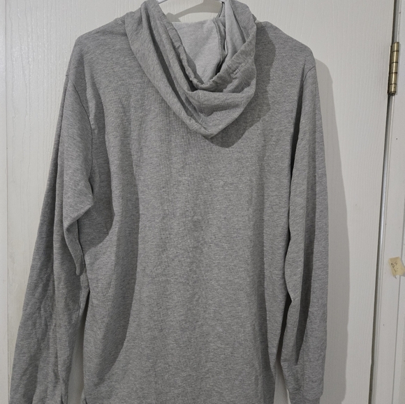 Medium Adidas Men's Heather Gray Hooded Pullover. - Picture 7 of 9